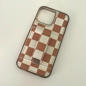 Walli iPhone 13 max Tan Checkered case